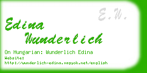 edina wunderlich business card